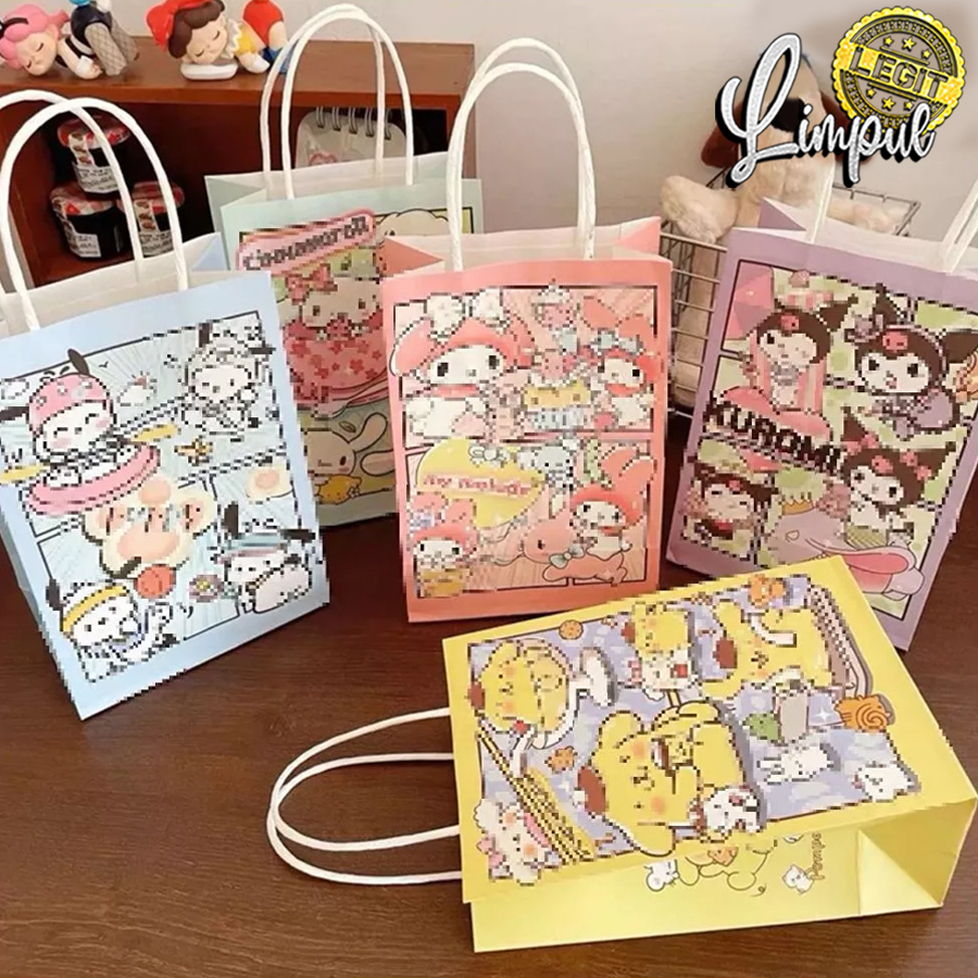 

Paper Bag Goodie Bag Kuromi Cinnamorol | Bingkisan Snack Anak Tas Hampers Happy Birthday Unik Lucu