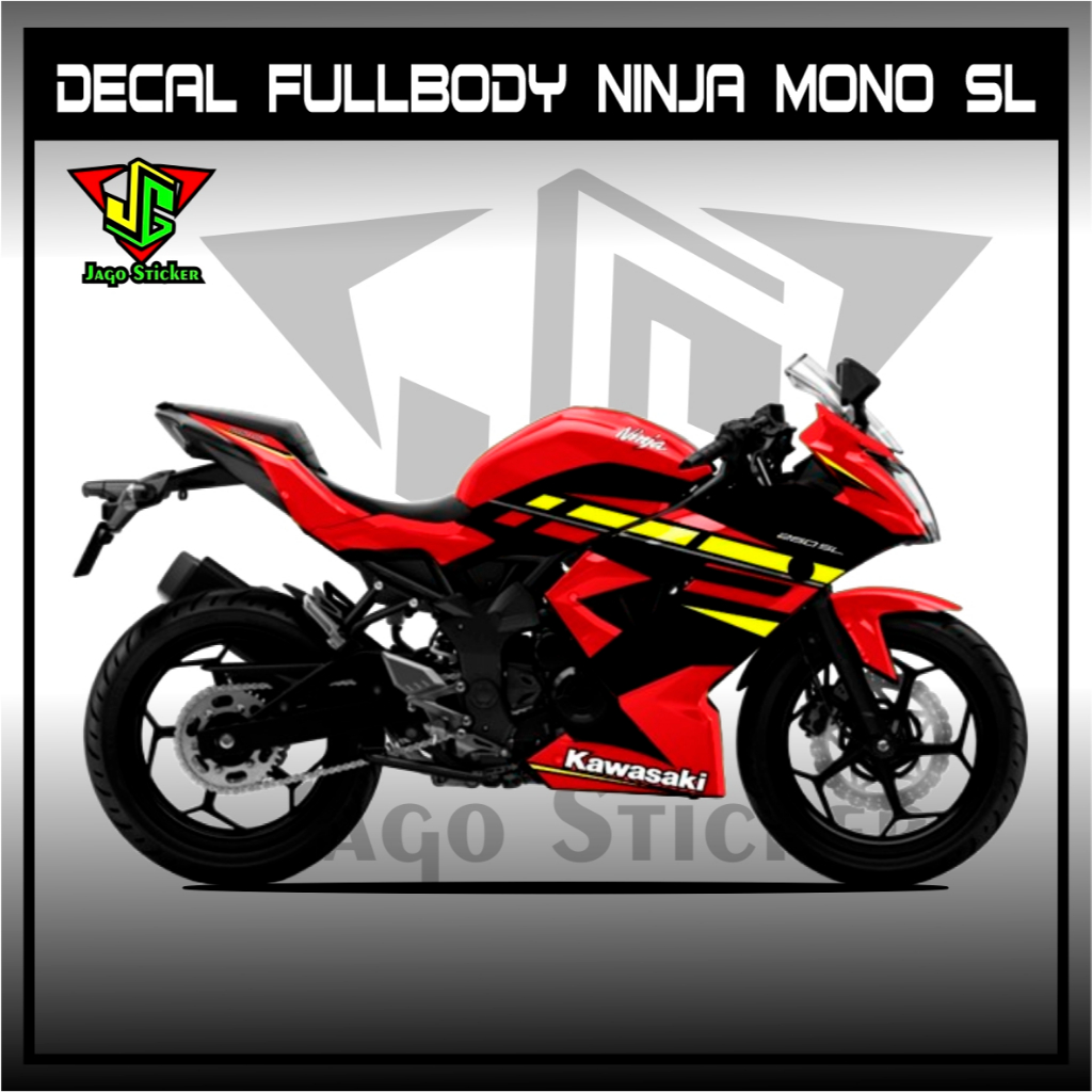 DECAL FULLBODY NINJA 250 SL MONO / GRAFISORI / STICKER / NINJA250RR MONO / 250 / RR MONO / 250SL / 2