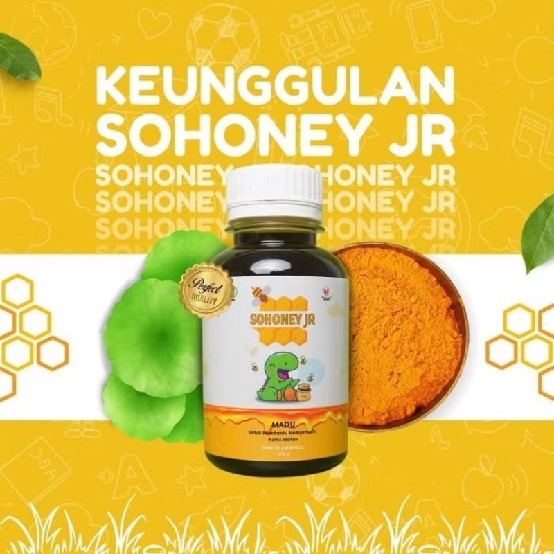 

SOHONEY JR 100% ORIGINAL - Madu Penambah Nafsu Makan Anak Atasi Anak Susah Makan