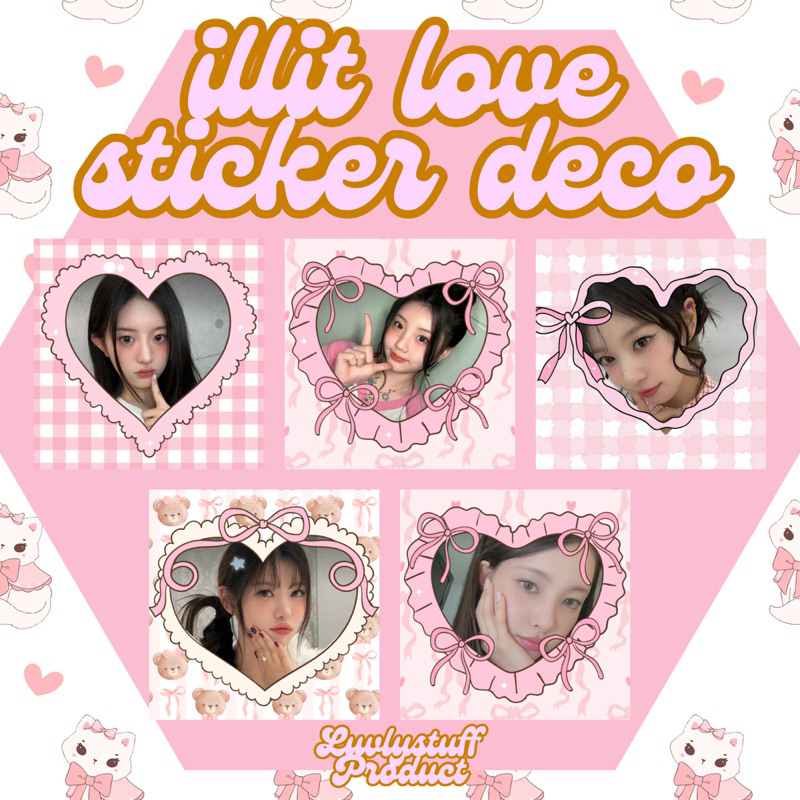 

[Luvlystuff] ILLIT LOVE STICKER DECO || KOREAN MAIL STIKER AESTHETIC KPOP PINK