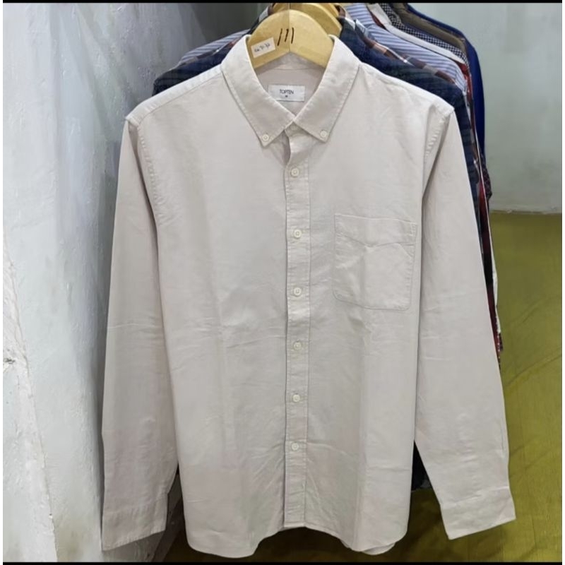 Kemeja Pria TopTen Oxford Cream