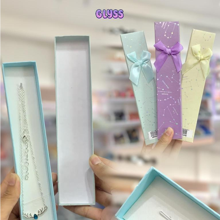 pbkalung - GLYSS Paper Box Kalung/Gift Box Perhiasan Kalung/Kotak Perhiasan Panjang