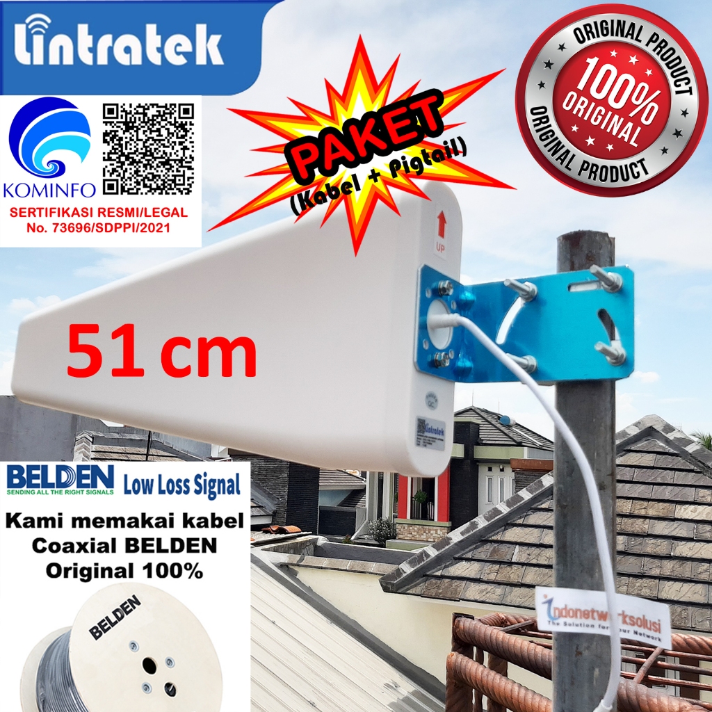 ANTENA LOG PERIODIC PERIODIK LPDA untuk MODEM BOLD AQUILA MS156 ZTE MF90 panjang (51cm)