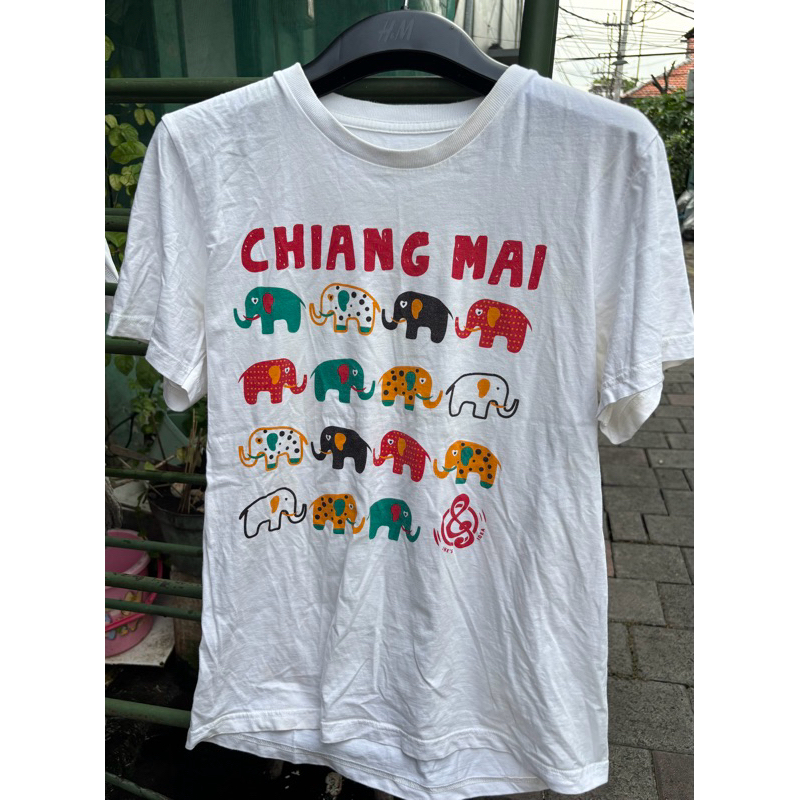 Kaos Chiang Mai Putih Hewan