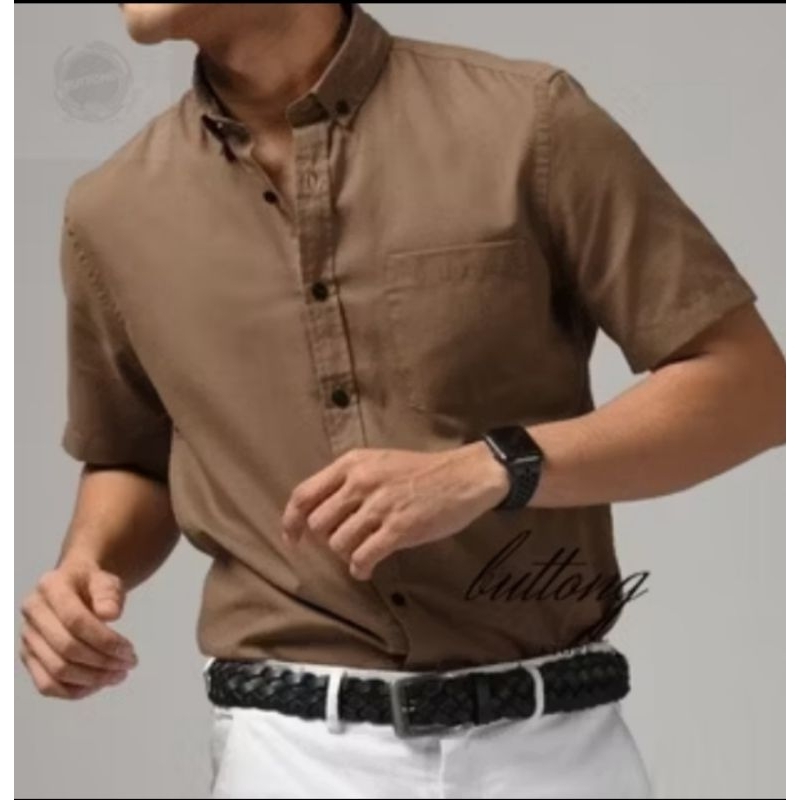 Kemeja Pendek Pink Fanta Dan warna lain Cotton cigaret