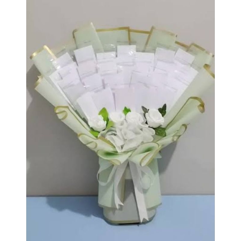 ready buket uang kosong 5slot pakai hiasan bunga