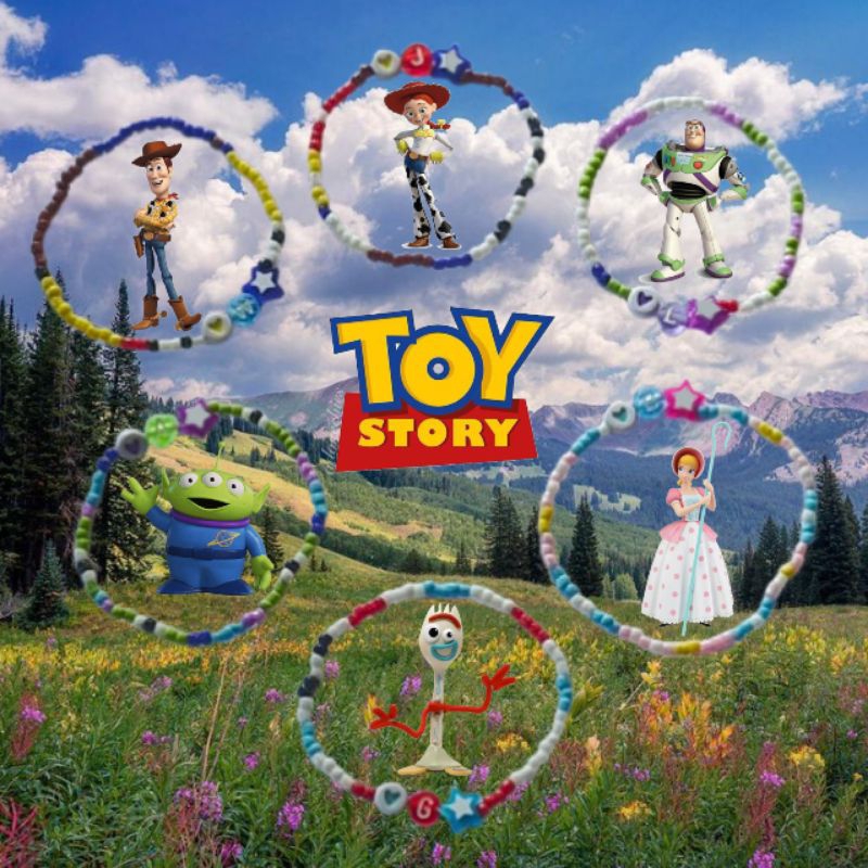 [BACA DESKRIPSI] Gelang Manik Toy Story Beads Couple Bracelet Toy Story