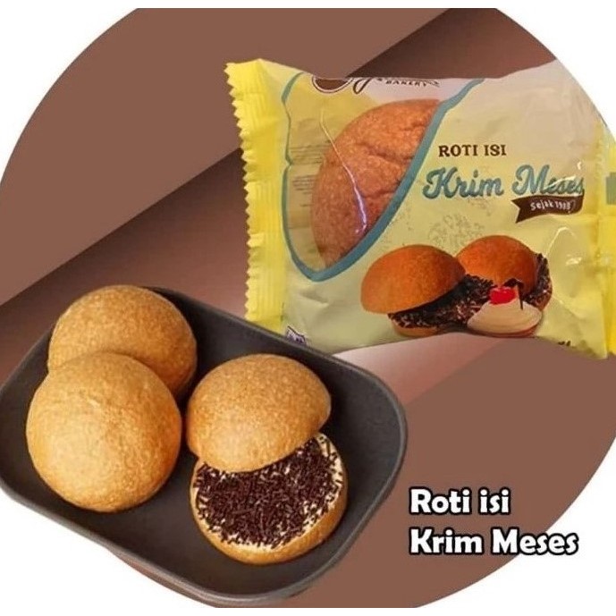 

Roti Krim Mesis / Meses / Roti Meses JORDAN lembut enak cocok buat santai dan kerja