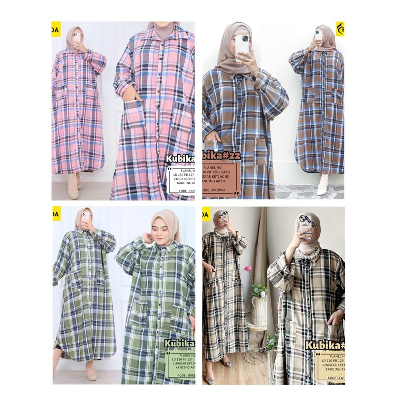 GAMIS FLANEL KUBIKA #22 JUMBO LD 130 CM