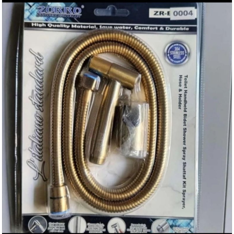 Jet shower stainless gold / jet shower toilet stainless gold