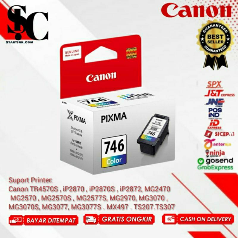 Tinta Cartridge Canon 746 Colour for Ip2870,2870s,ip2872,MG2570