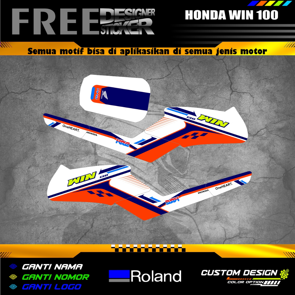 DECAL STIKER HONDA WIN 100 BISA CUSTOM