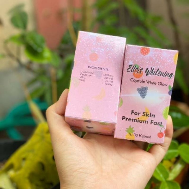 ellsis whitening capsul suplemen pemutih ampuh paket-2lengkap