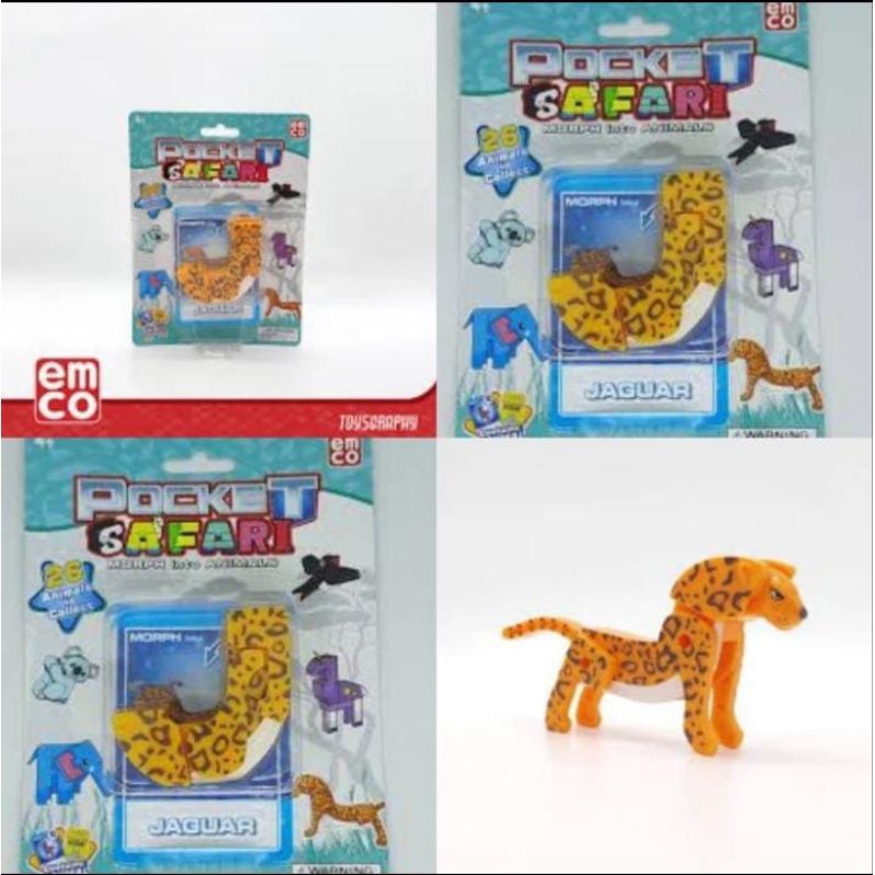 EMCO POCKET SAFARI JAGUAR J HURUF J ALPHABET J ORIGINAL mainan PREMIUM JAGUAR DIKIRIM SESUAI GAMBAR 