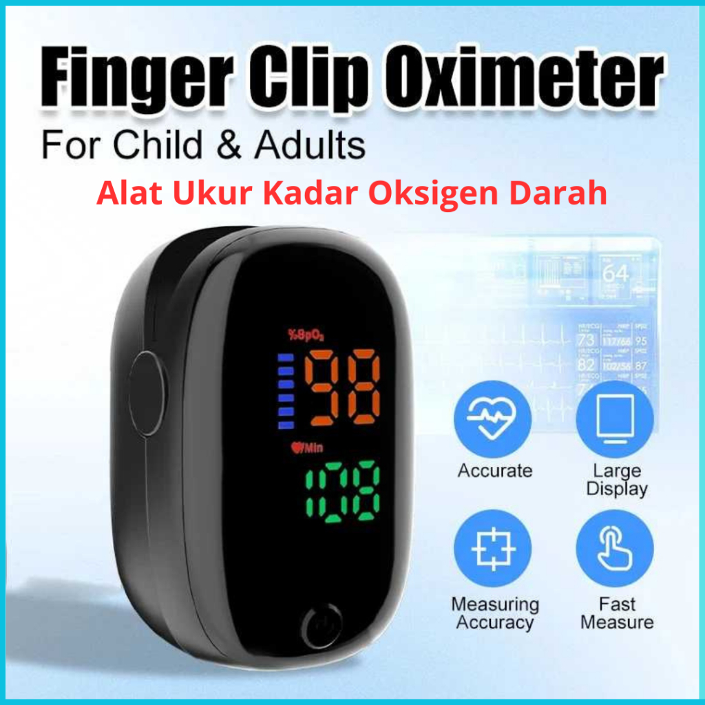 COD Cepat Oximeter Fingertip SMH-01 Oxymeter Pulse Alat Ukur Kadar Oksigen SpO2 X1805