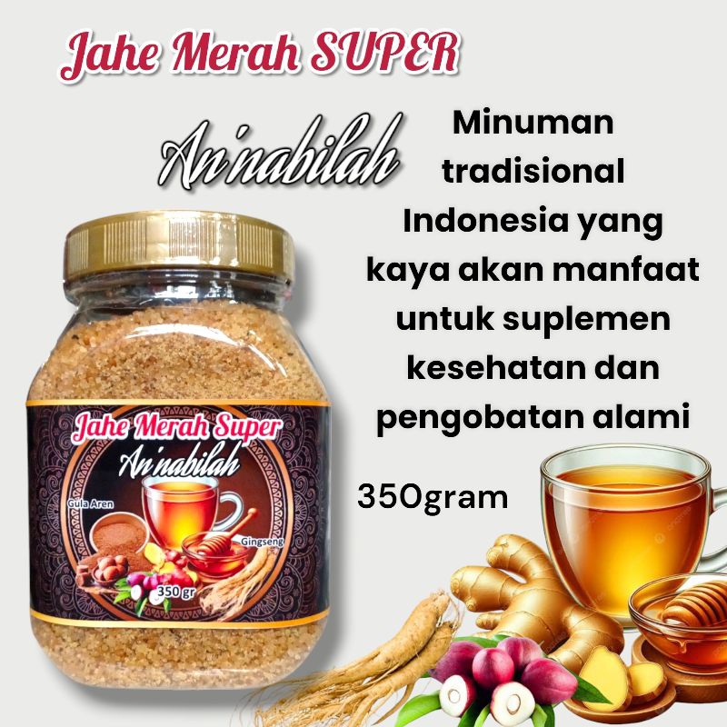 

Jahe Merah Super Bubuk Instan 350gram An'nabilah