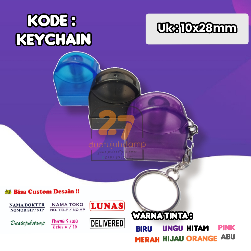 

Keychain / Stempel Warna / Stempel Flash / Stempel Otomatis