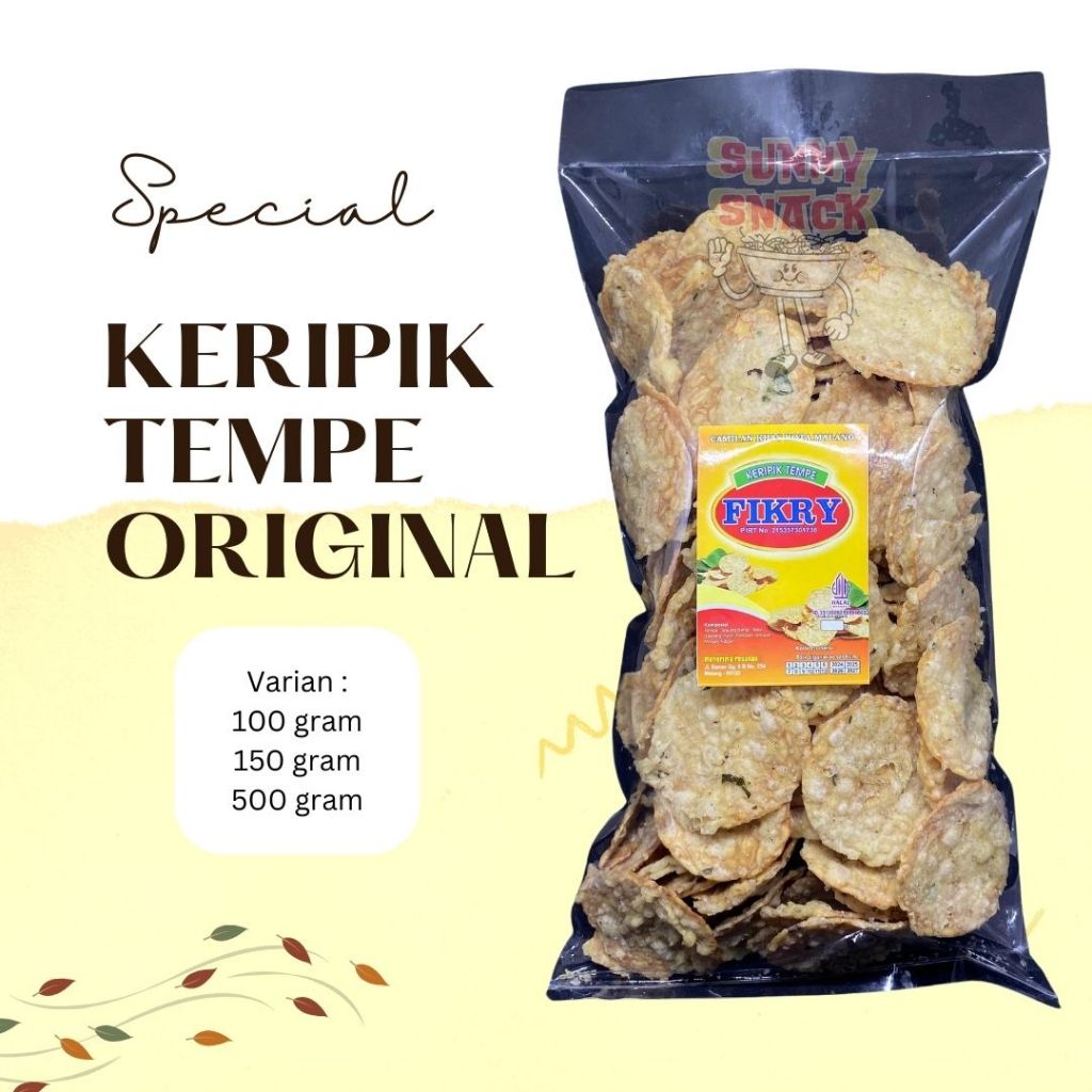 

SUNNY - KERIPIK TEMPE LOS 500 GRAM NJAJANNYEMILMALANG FIKRY ORIGINAL MALANG