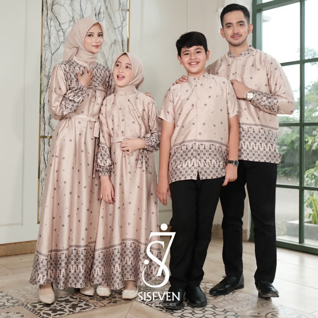 Sarimbit Keluarga Terbaru Pakaian Set Keluarga Lebaran Couple Dress Pesta Bahan Silk AFRA SERIES