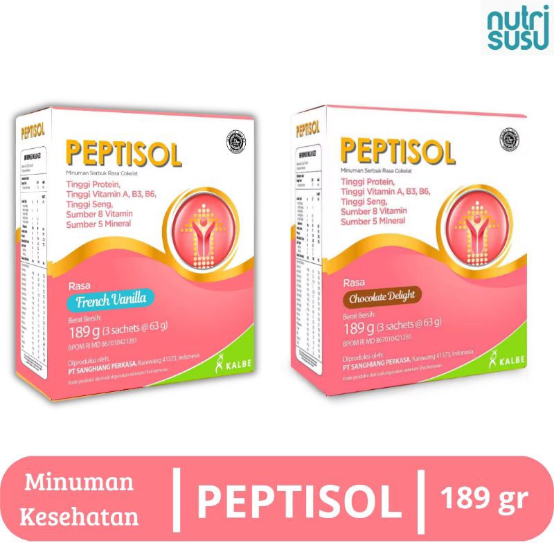 

Peptisol 180gr Rasa Vanila / Coklat