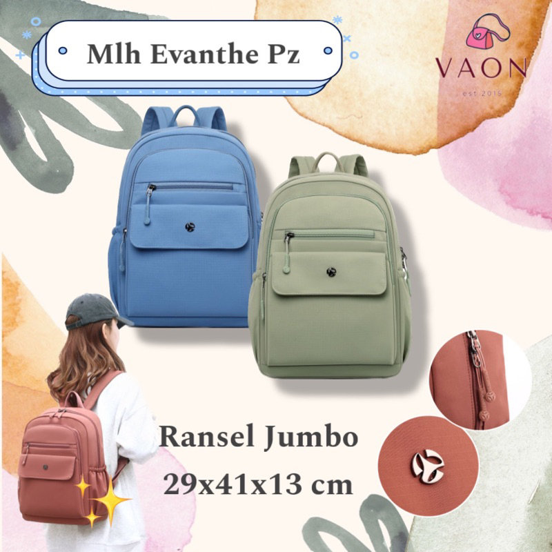 TAS RANSEL JUMBO MULANHU EVANTHE EXTRA BESAR LARGE BACKPACK IMPORT WANITA CEWEK