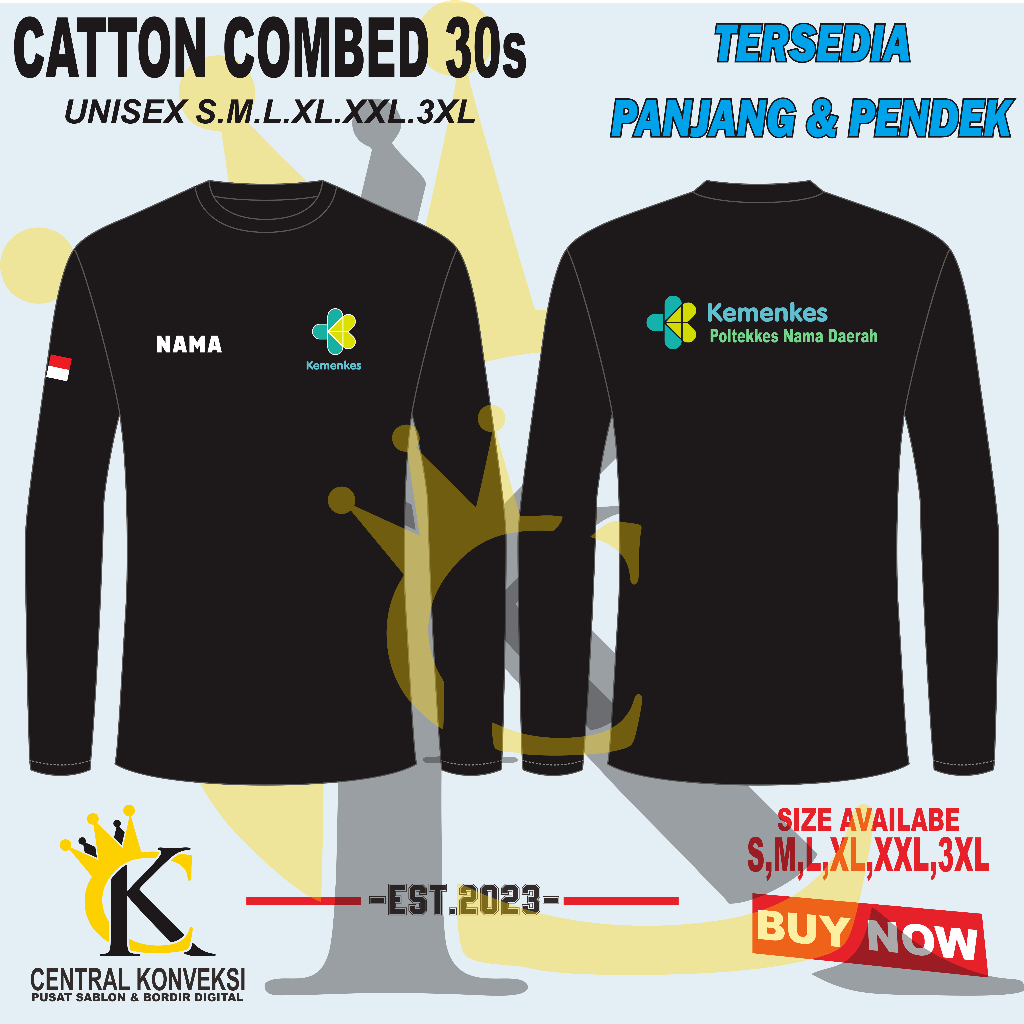 Kaos Tshirt Kemenkes Poltekkes / Kaos Kemenkes Poltekkes Free Nama Daerah / Kaos Kemenkes Poltekkes 