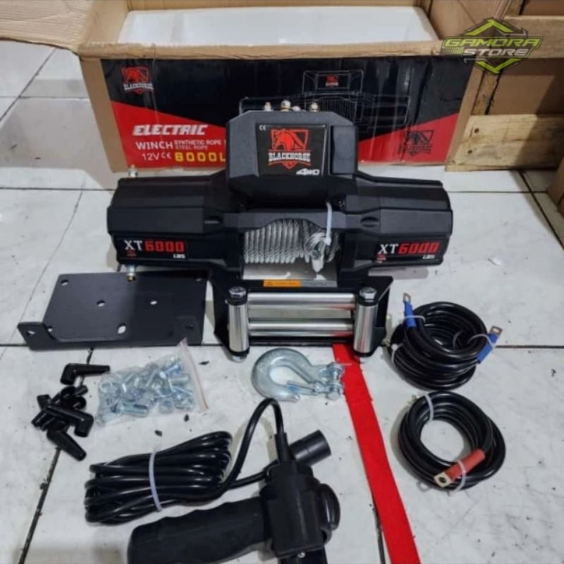 Black hourse winch Electric winch 2.7 ton 12V