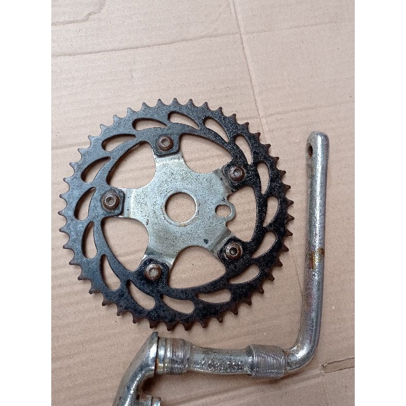 crank set gir dan chainring os bmx