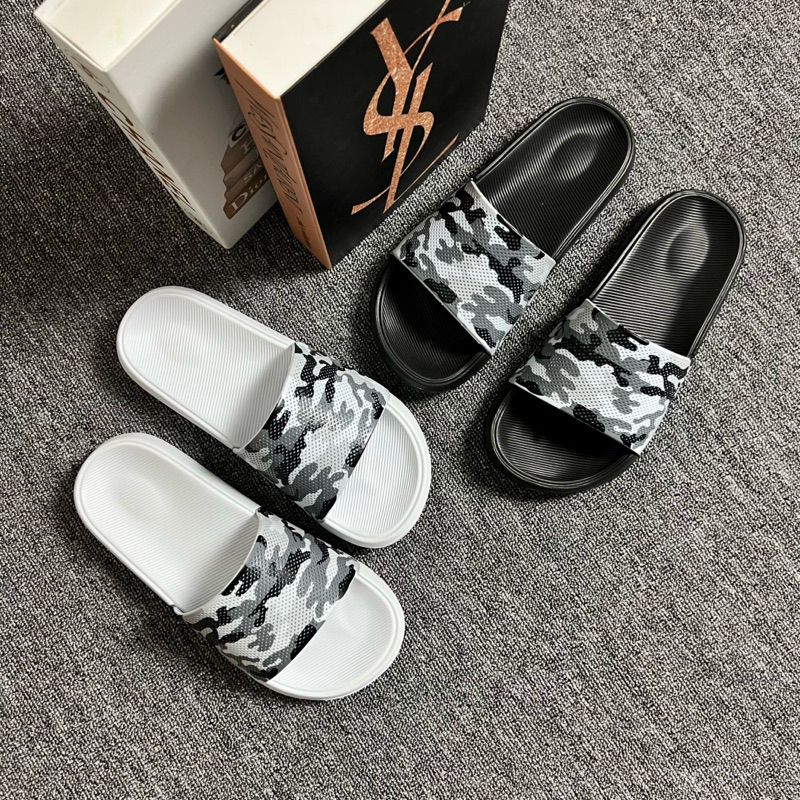 Sendal pria motif loreng simple upper jaring tanpa menggunakan lem full karet