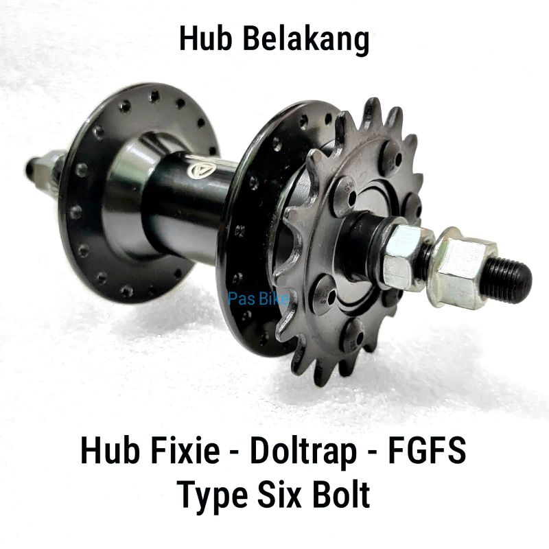 Rear Hub Fixie Doltrap Skid tipe Six Bolt 36 H
