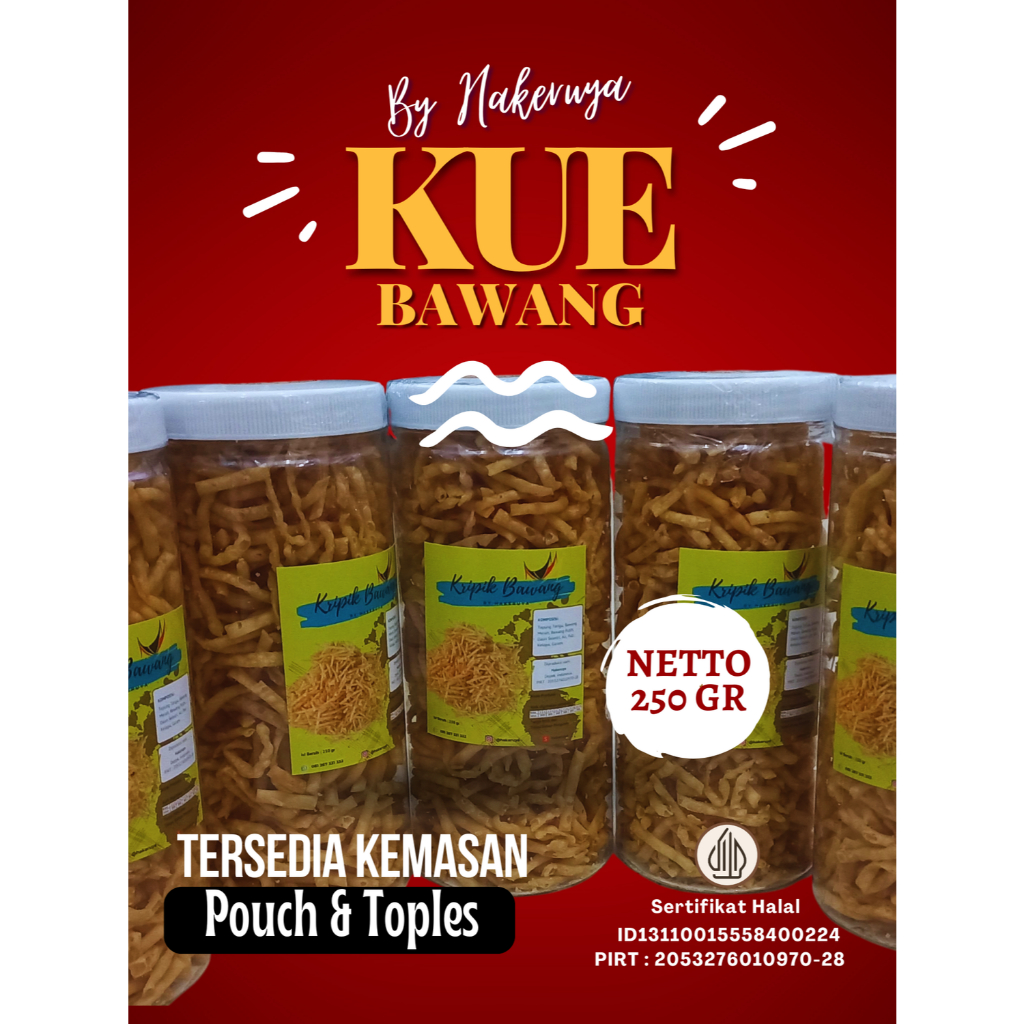 

Kue Bawang by Hakeruya - Cemilan Oleh-oleh Khas Padang Minang PIRT HALAL 250gr