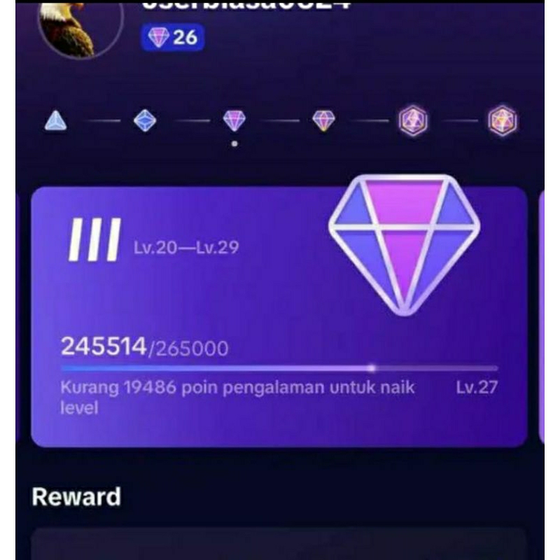 promo akun tiktok level 26