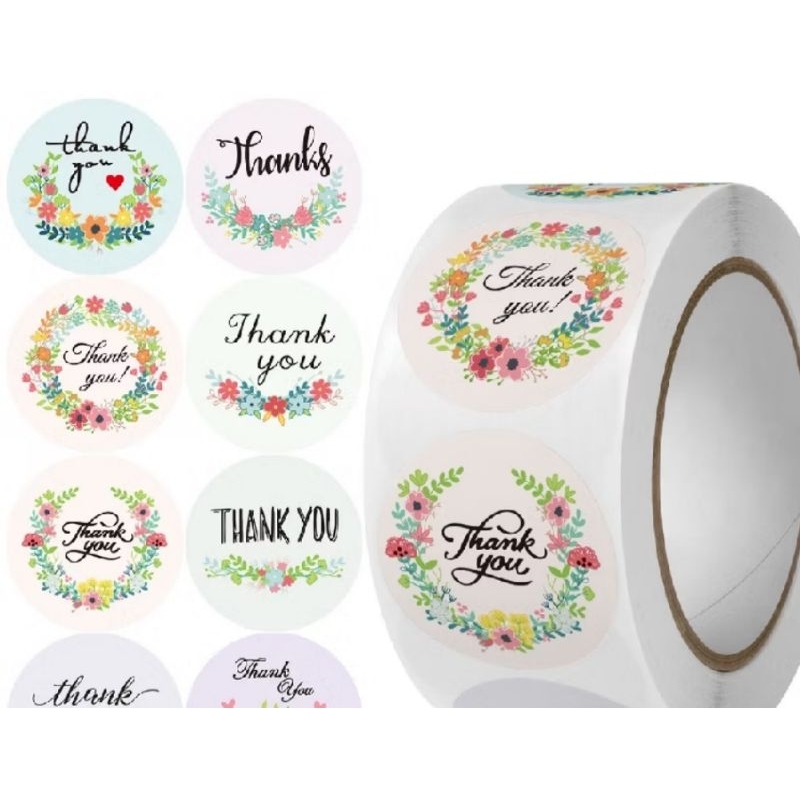 Stiker Thankyou Stiker Gulung