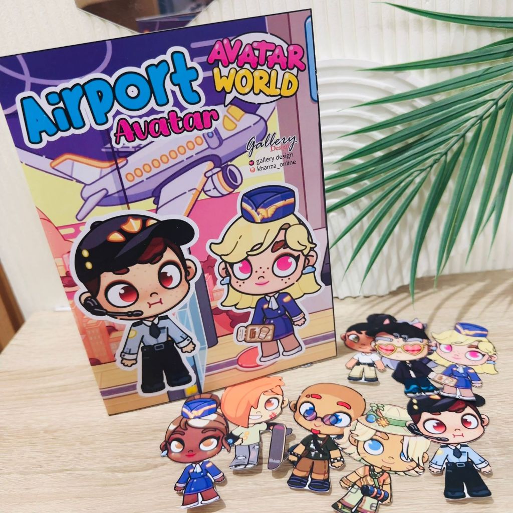 AIRPORT AVATAR WORLD Mainan Edukasi Anak Terbaru Paperdolls Bongkar Pasang Kertas Tebal