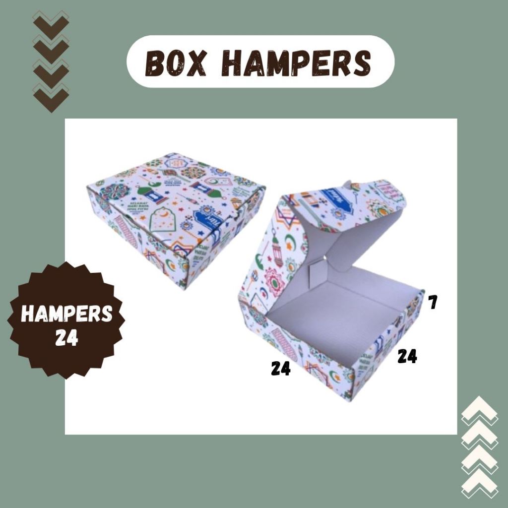 

Box Hampers 24x24x7 LD Kardus IDul Fitri/Karton/Polos/Hampers/Mukena/Hoodie/Ied Mubarak/Lipat Depan Agen Kertas KFC