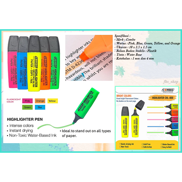 

Highlighter Neon Stabilo Penanda Warna Terang Highlighter Pen Higlighter Combo Neon Highlighter