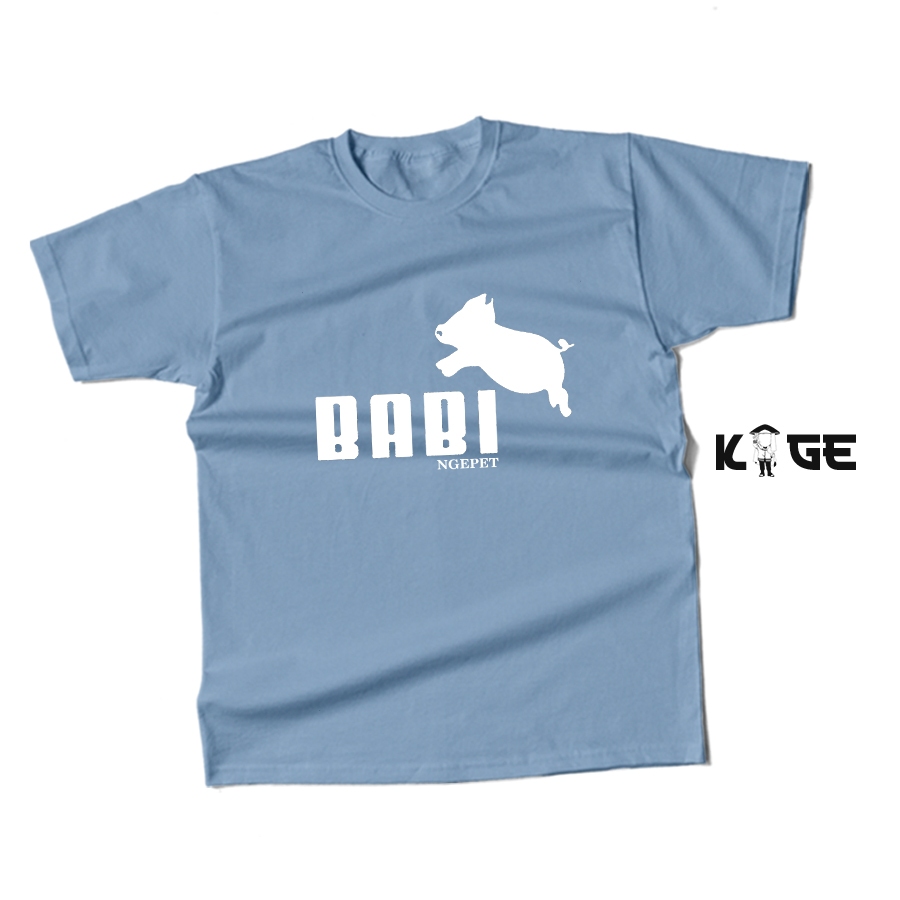 Baju Kaos BABI NGEPET Parodi Plesetan Logo Keren KAOS KAGE