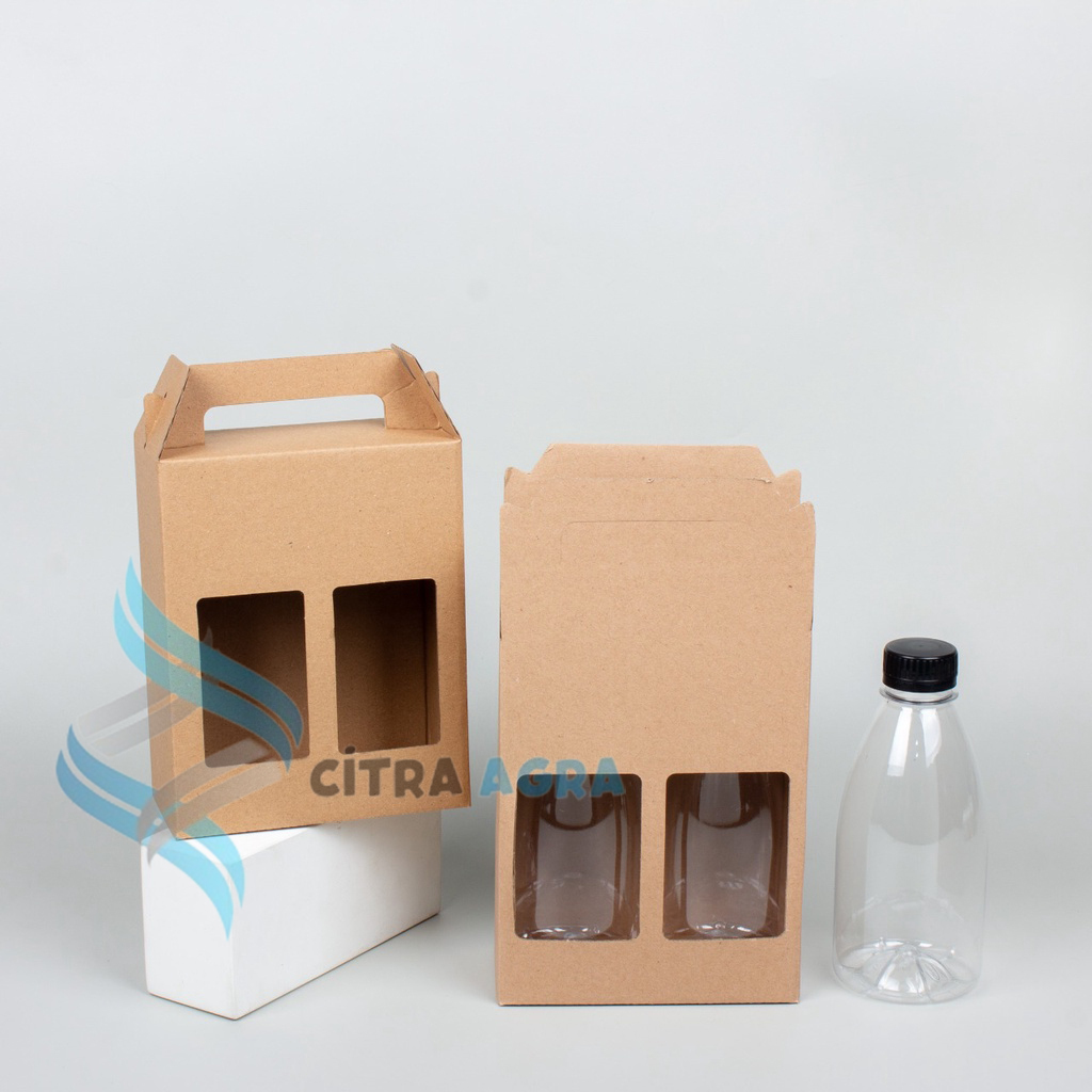 

Box Botol Kale 350ml Isi 2 Dus Jinjing Ukuran 13 x 6.5 x 18,5 cm Packaging Hampers Minuman ( 1 Pack isi 10pcs )