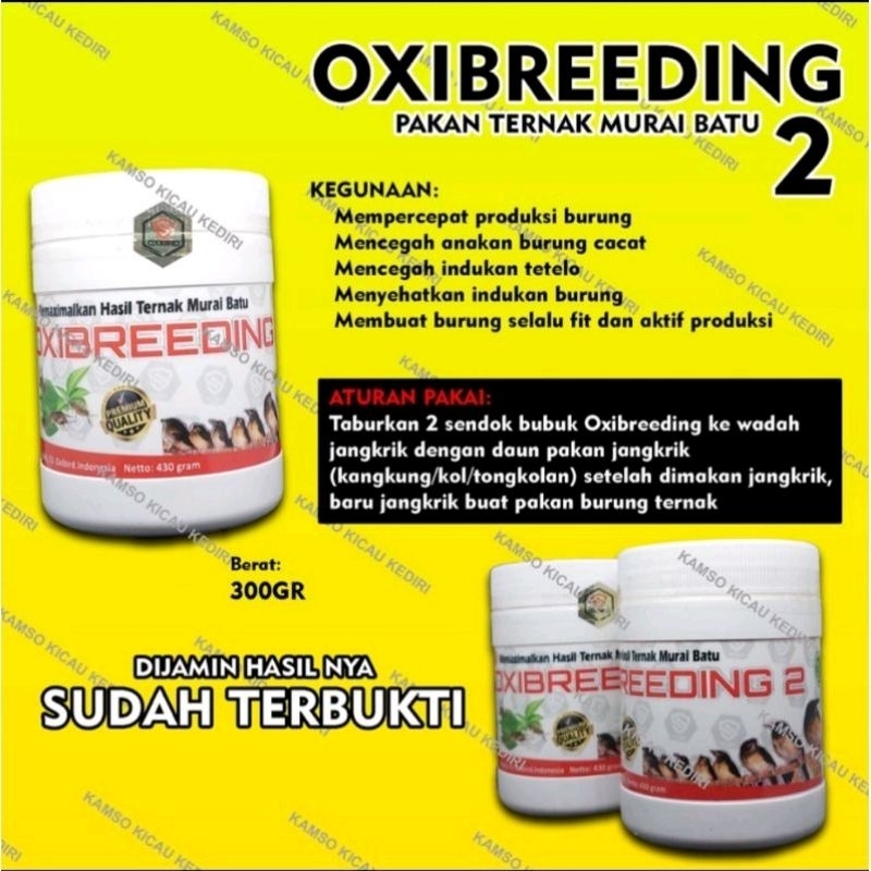 OXIBREEDING 2 pakan jangkrik ternak murai oxi breding oxy merah oxivoice isi 300gr