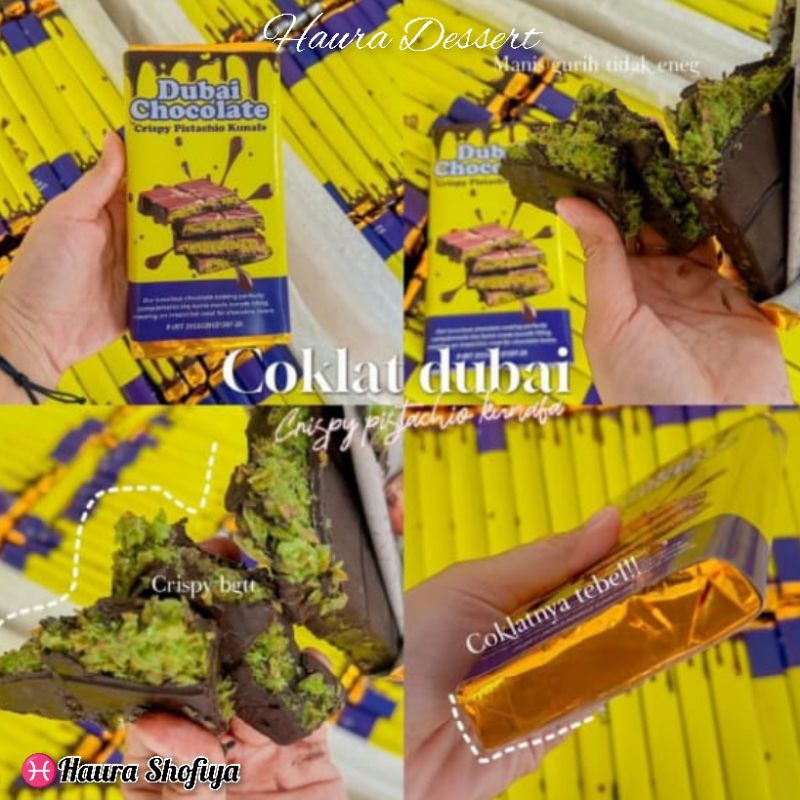 

Nycyta Home Coklat Dubai Crispy "Pistachio Kunafe" Cokelat Viral Berat 270 Gr ,Size 16X8 Cm