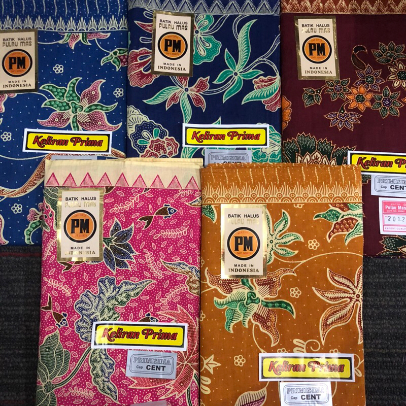 Kain Samping Batik Wanita Cap Cent PM Kuning