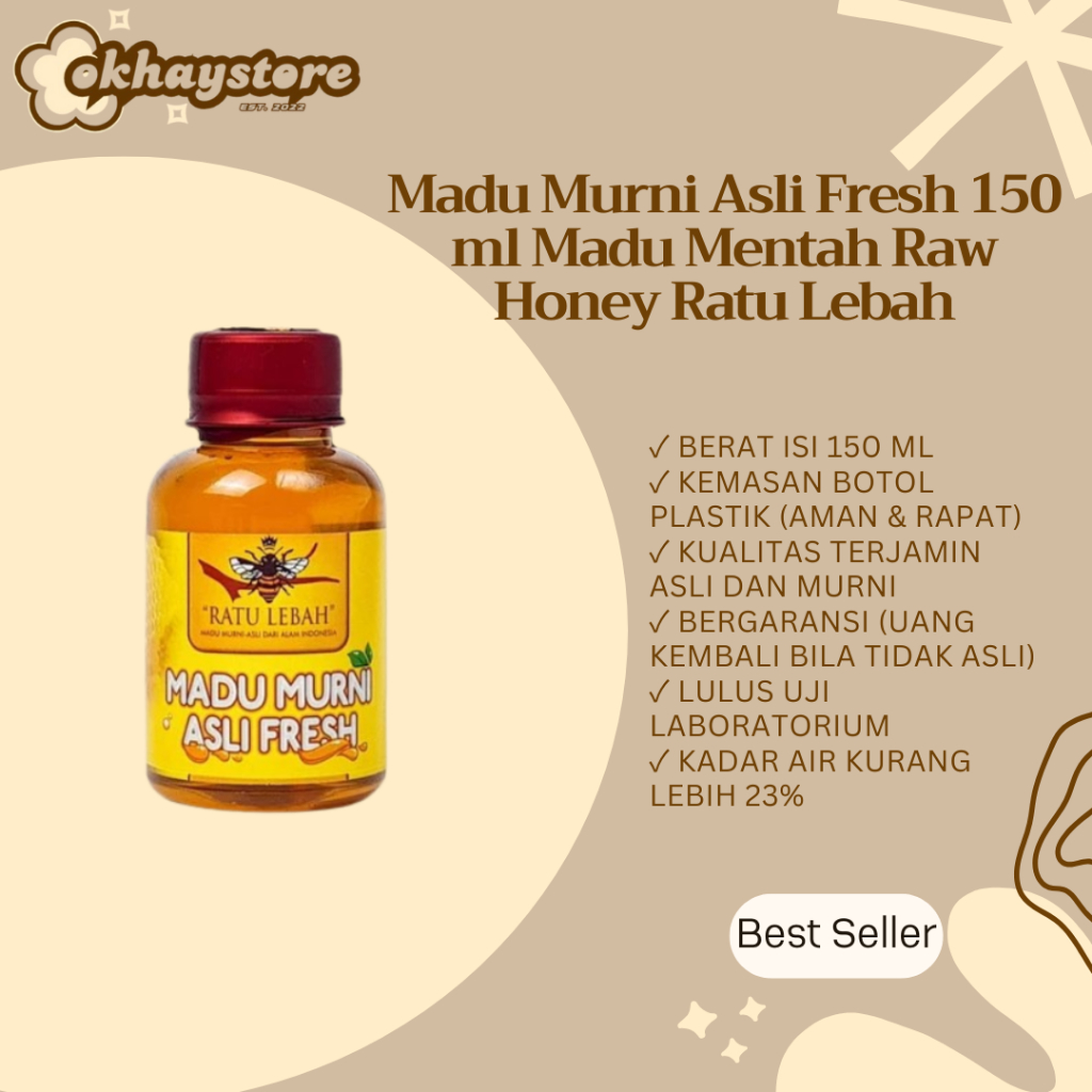 

Madu Murni Asli Fresh 150 ml Madu Mentah Raw Honey Ratu Lebah