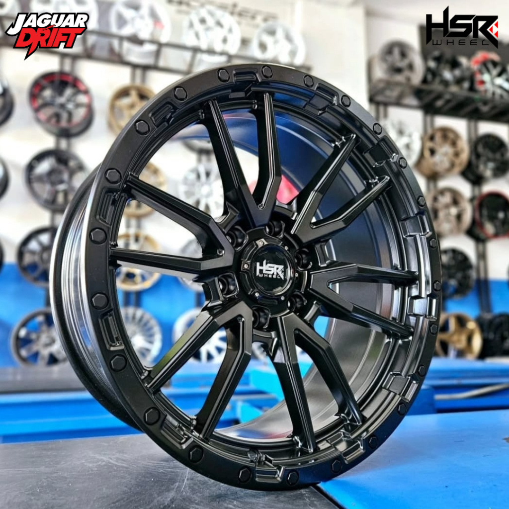 Velg Racing Pajero R20 Pelek Hsr Revive Ring 20 Lebar 9 Offset 15 Pcd 6x139,7 Warna Hitam Dop