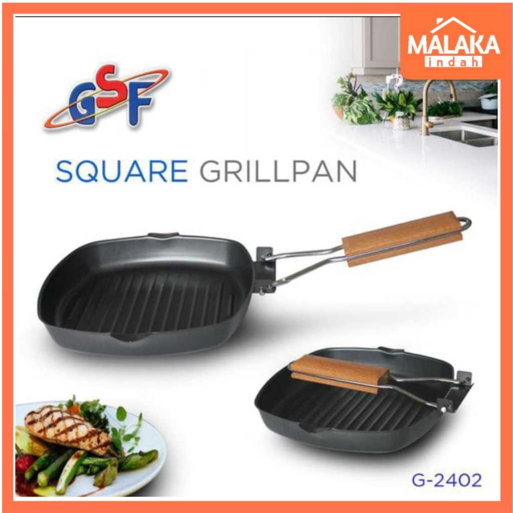 GSF SQUARE GRILL PAN WAJAN PANGGANG ANTI LENGKET WAJAN PANGGANG KOTAK / PANCI LIPAT