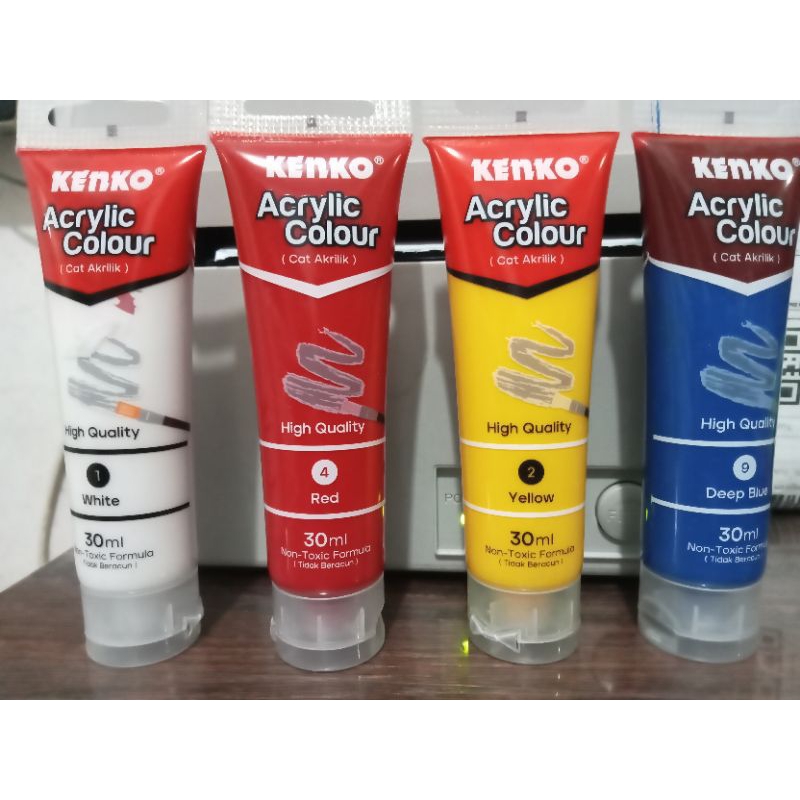 

Kenko - Cat Lukis Mewarnai Acrylic Fast Dry 30ml / Acrylic Colour V-tec 75ml Best Quality