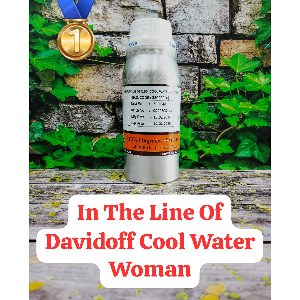 BIBIT PARFUM DARI KEVA (AL 014195) DAVIDOFF COOL WATER WOMAN SEGEL 500 GRAM (ORIGINAL)