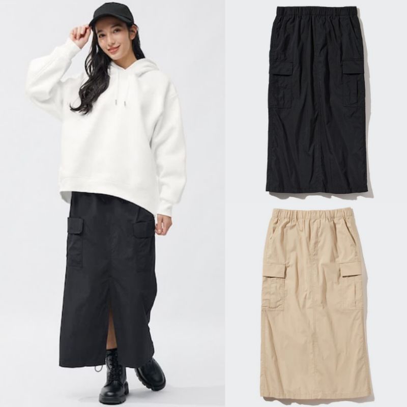 GU by UN1QL0 Cargo skirt / Rok midi wanita