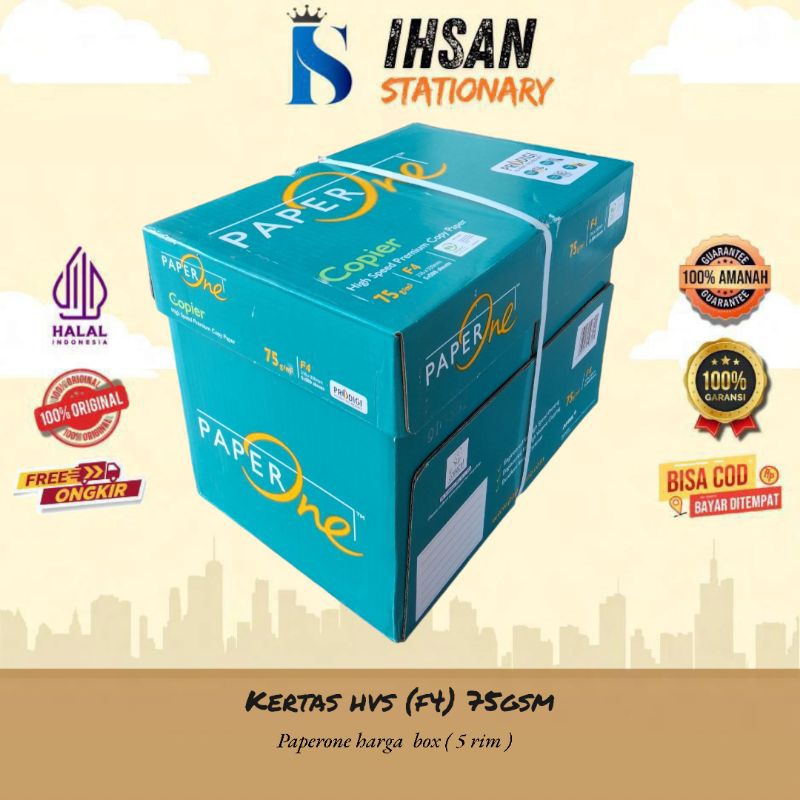 

Kertas Hvs Folio/F4 75gsm PaperOne (1 DUS)