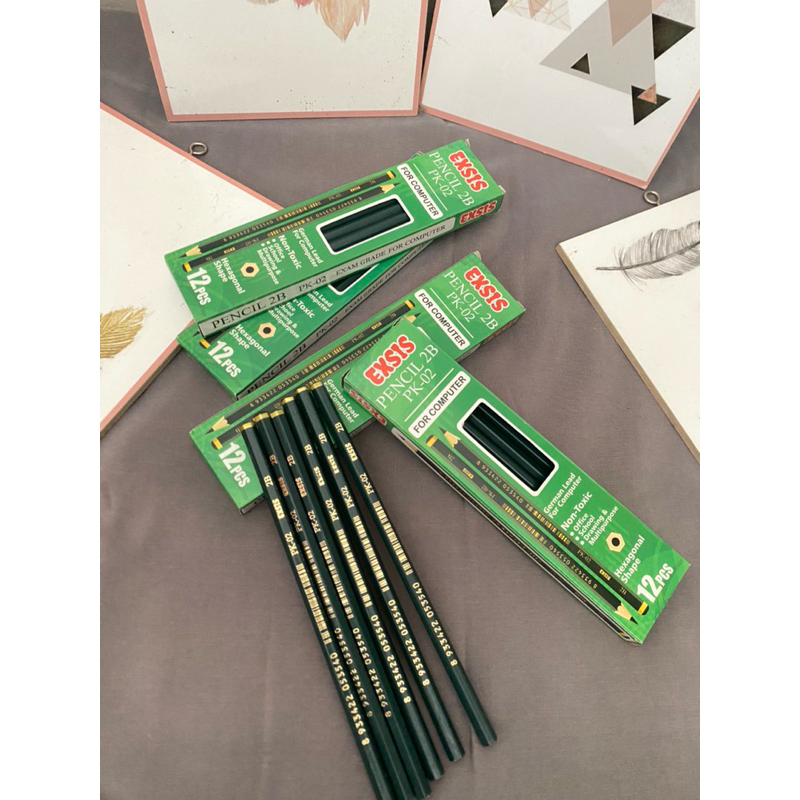 

Exiss Pencil Computer Pensil 2B Exsis Hijau 1 Lusin isi 12 Pcs