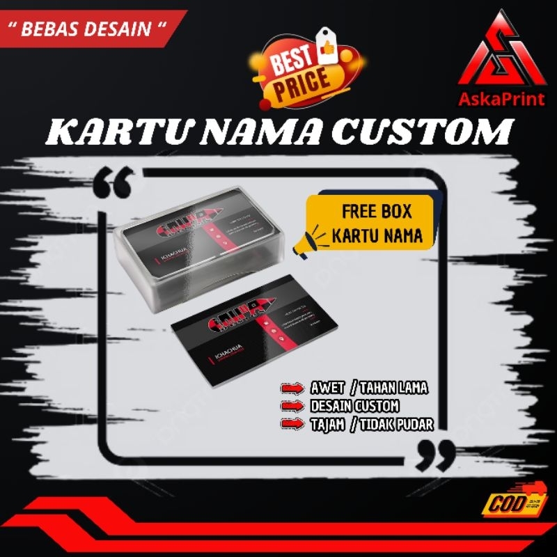 

ID CARD-BUSINESS CARD FREE BOX MURAH MERIAH